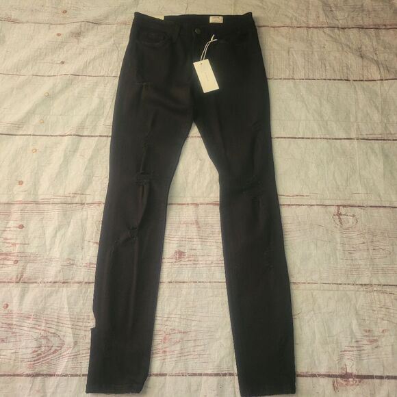 Bridge by gly Distressed Mid Rise Ankle Skinny Jeans Size 26 NWT - Picture 3 of 6